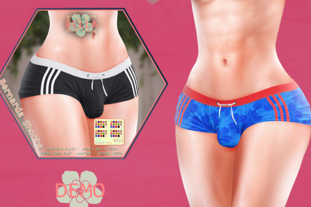 Bernarda Shorts - Anatomy/inithium V-Tech/Legacy V-Tech/Maitreya Flat/ Reborn V-Tech, L$899
