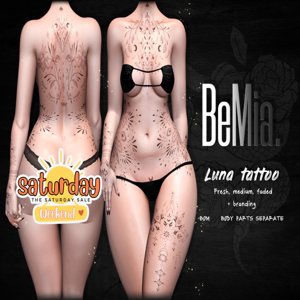 Luna Tattoo - BOM	&lt;a href=&quot;http://maps.secondlife.com/secondlife/Rosehaven/196/127/2501&quot; target=&quot;_blank&quot;&gt;Teleport&lt;/a&gt;