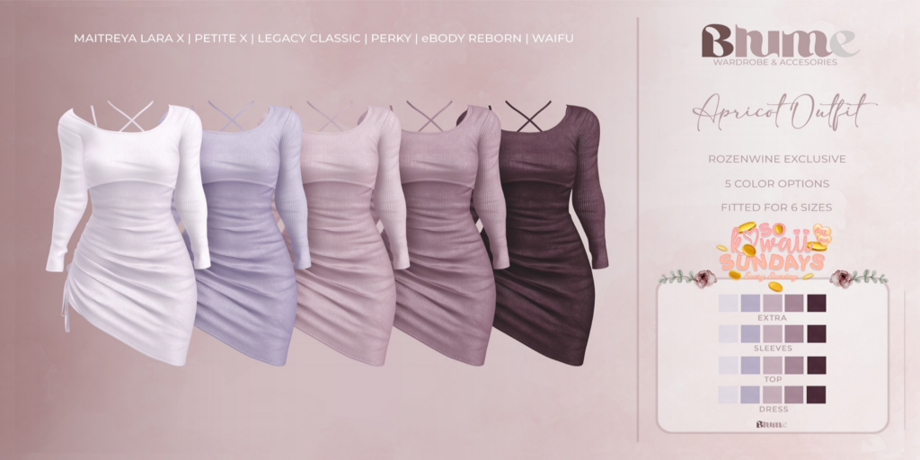 Apricot Outfit - Legacy/MaitreyaX/Reborn/+mods	&lt;a href=&quot;http://maps.secondlife.com/secondlife/Bruschetta/149/46/1301&quot; target=&quot;_blank&quot;&gt;Teleport&lt;/a&gt;
