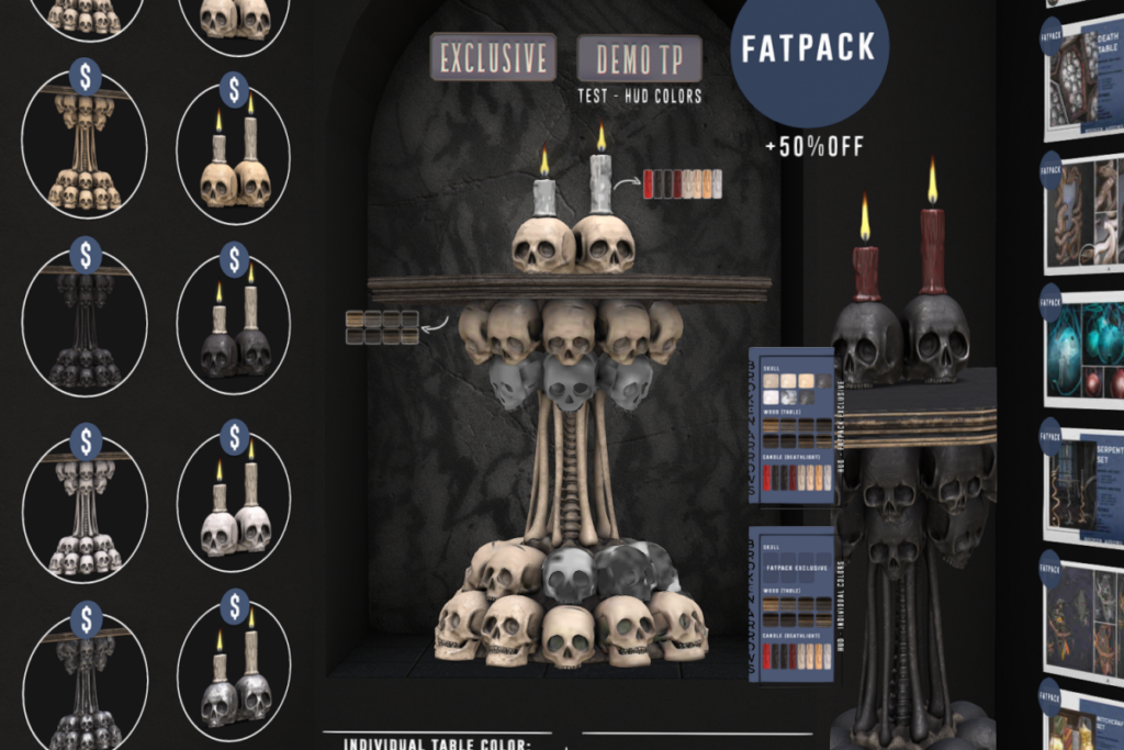 Necromancer&#039;s Set, L$149-L$229 each/L$699 FP