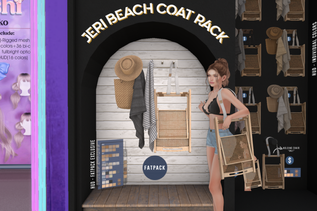 Jeri Beach Coat Rack, L$229 each/L$689 FP