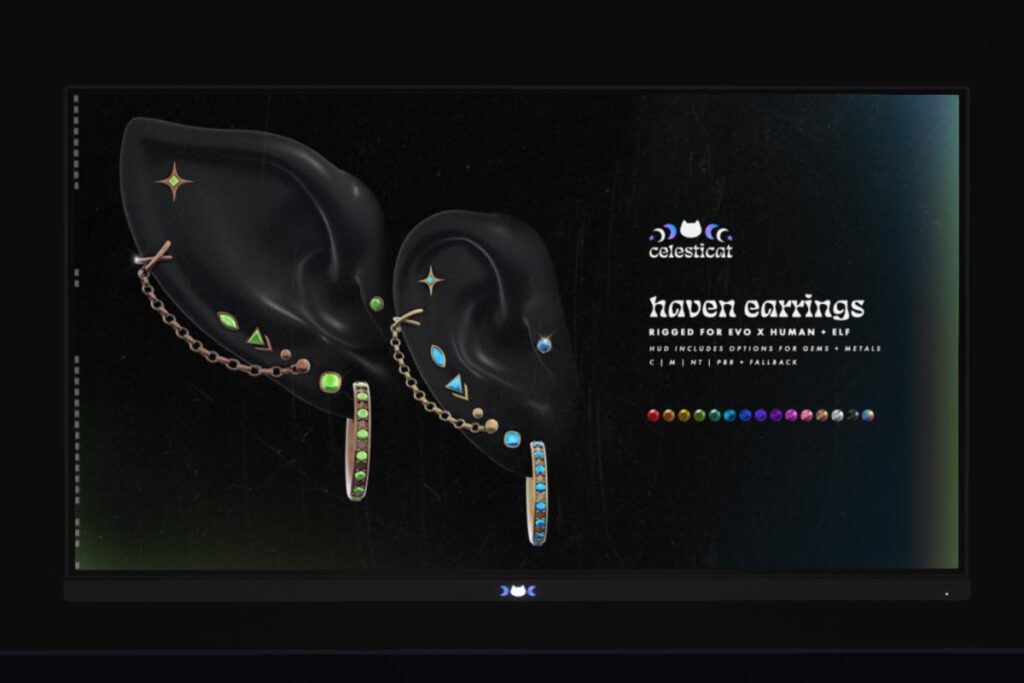 Haven Earrings - EvoX Ears, L$350