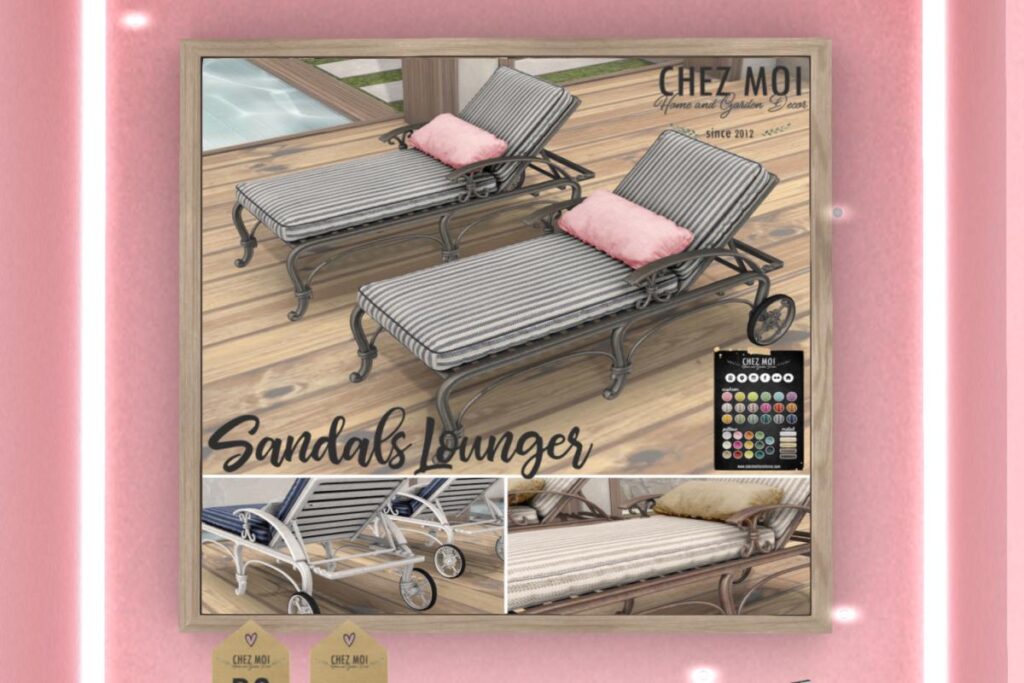 Sandals Lounger, L$388 PG/L$488 Adult