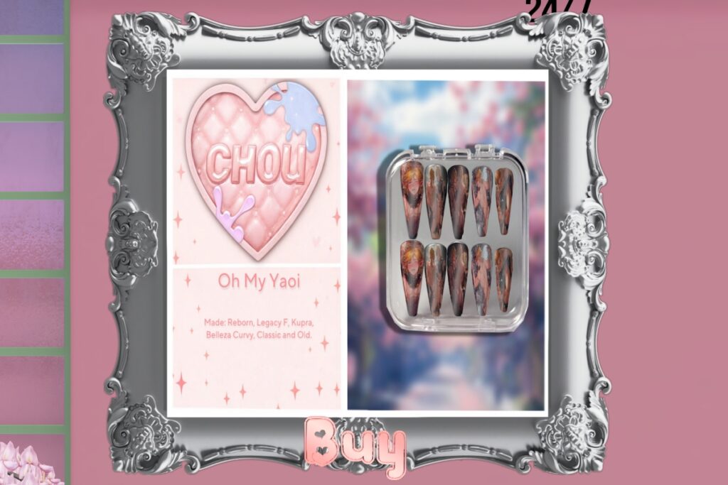 Oh My Yaoi Mesh Nails - BellezaOG/GenX/Inithium/Legacy/Reborn, L$399