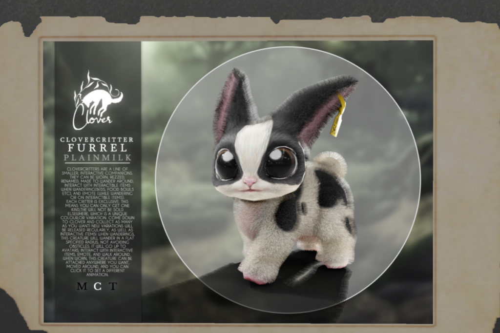 Furrel	&lt;a href=&quot;http://maps.secondlife.com/secondlife/RAWR/68/136/21&quot; target=&quot;_blank&quot;&gt;Teleport&lt;/a&gt;