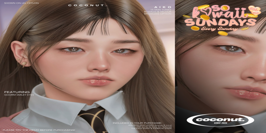 Aiko Skin - EvoX	&lt;a href=&quot;http://maps.secondlife.com/secondlife/Prince%20Island/159/219/801&quot; target=&quot;_blank&quot;&gt;Teleport&lt;/a&gt;