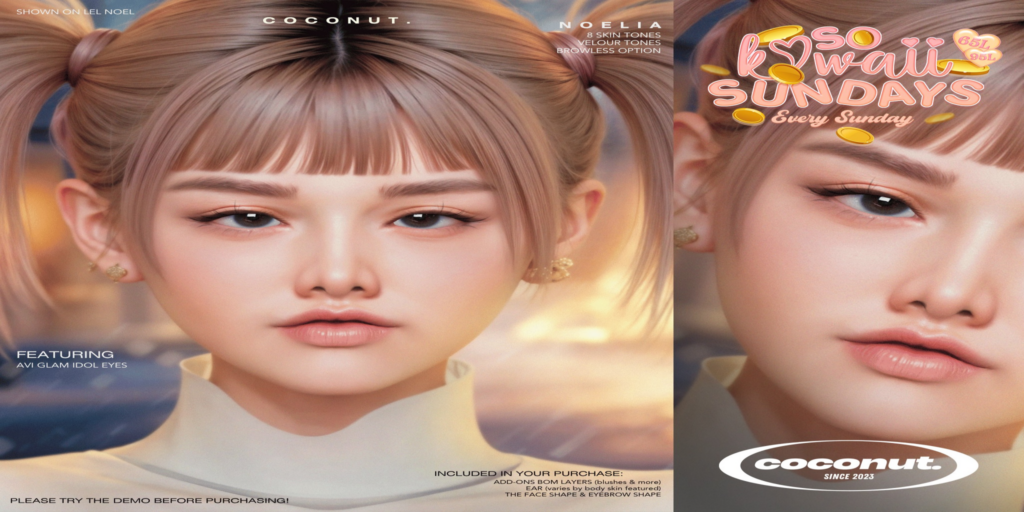 Noelia Skin - EvoX	&lt;a href=&quot;http://maps.secondlife.com/secondlife/Prince%20Island/159/219/801&quot;&gt;Teleport&lt;/a&gt;