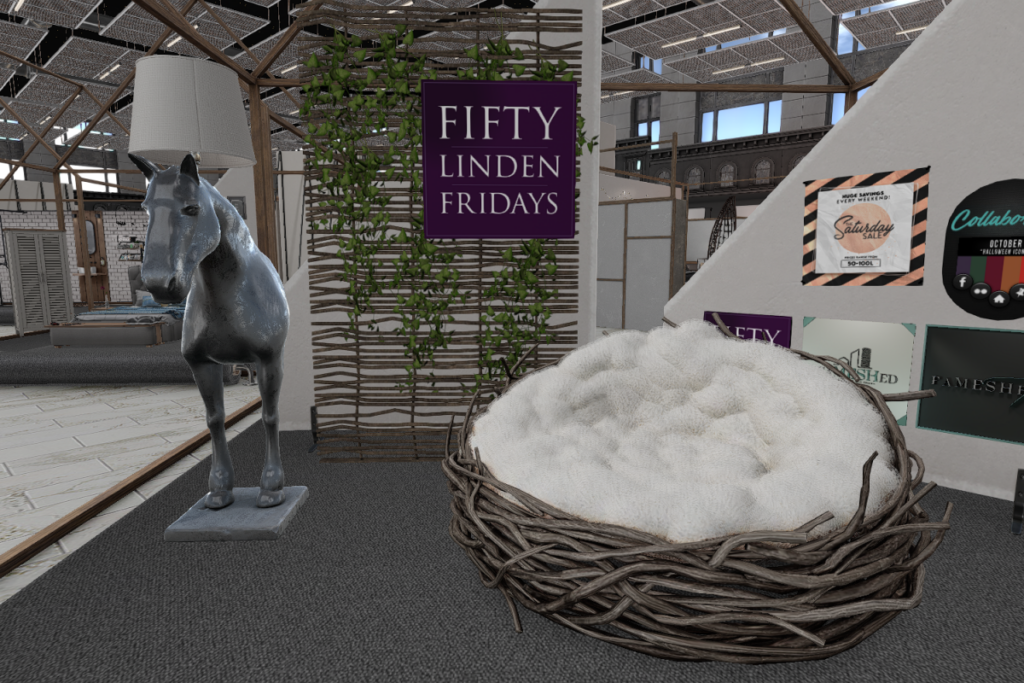 Bird Nest Daybed | Secretariat Floor Lamp	&lt;a href=&quot;http://maps.secondlife.com/secondlife/Consignment/139/126/46&quot;&gt;TELEPORT&lt;/a&gt;