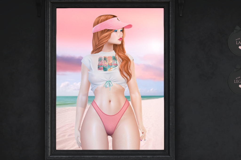 Coral T-Shirt &amp; Thong - Legacy/Maitreya/+mods, L$450 each