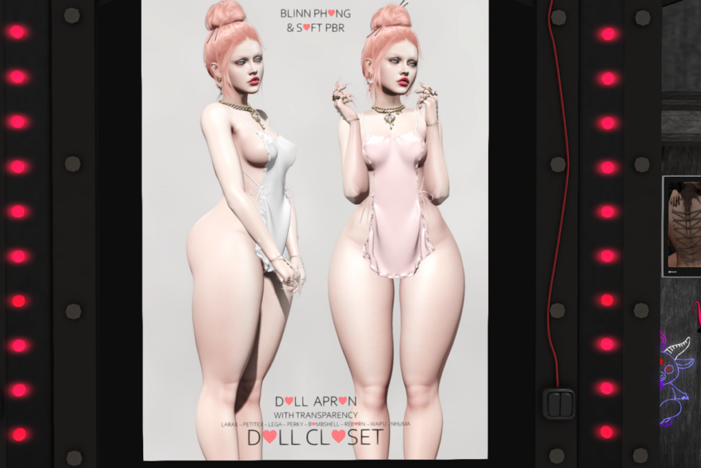 Doll Apron - Legacy/MaitreyaX/Nhumana/Reborn/+mods, L$699 each/L$1999 FP