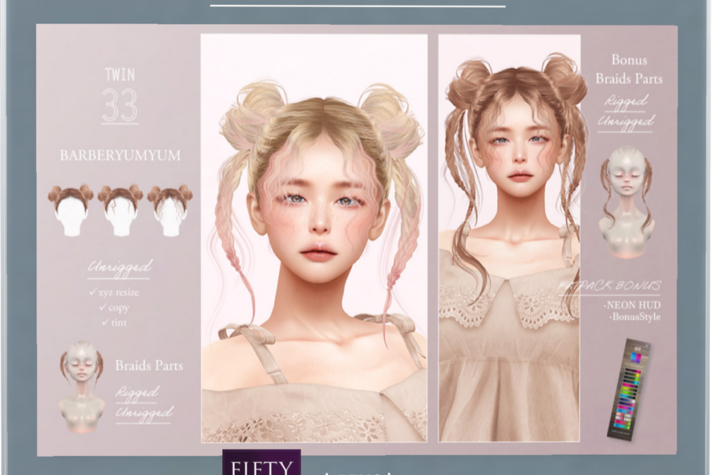 T33 Hair	&lt;a href=&quot;http://maps.secondlife.com/secondlife/Minnaloushe/187/197/28&quot; target=&quot;_blank&quot;&gt;Teleport&lt;/a&gt;