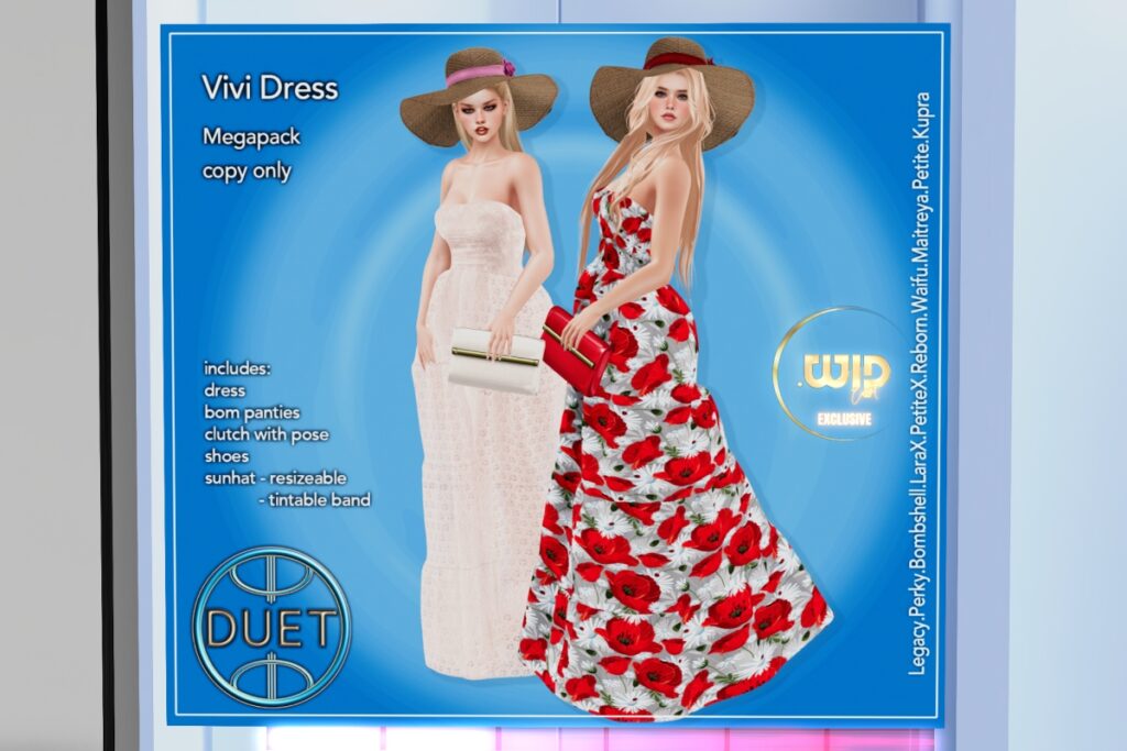 Vivi Dress - Inithium/Legacy/Maitreya/Reborn/+mods, L$275 each/L$999 each FP