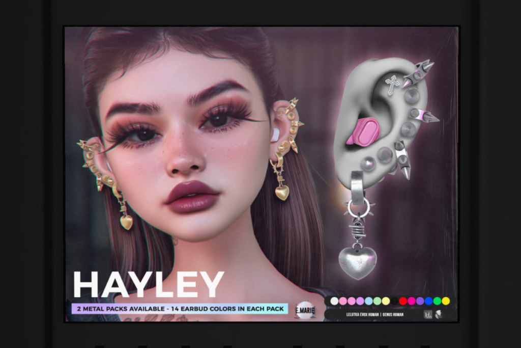 Hayley Earrings - EvoX, L$299 each