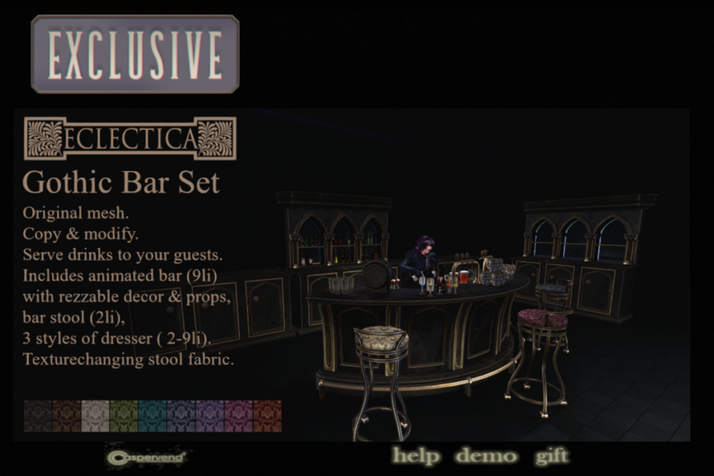 Gothic Bar Set, L$550