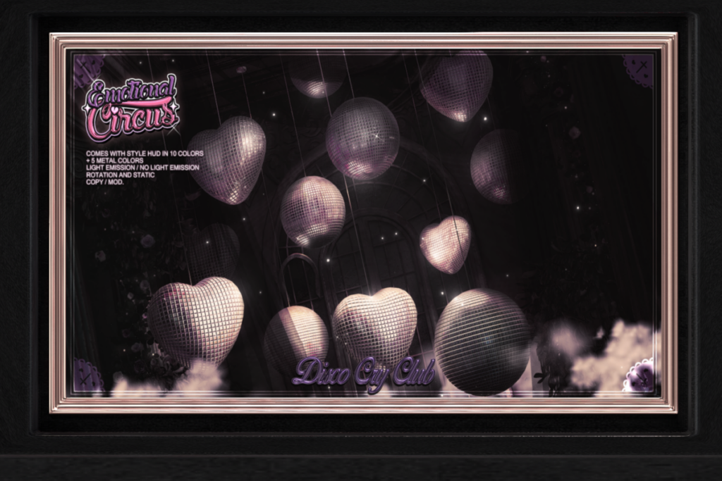 Disco Cry Club Disco Balls, L$249 each