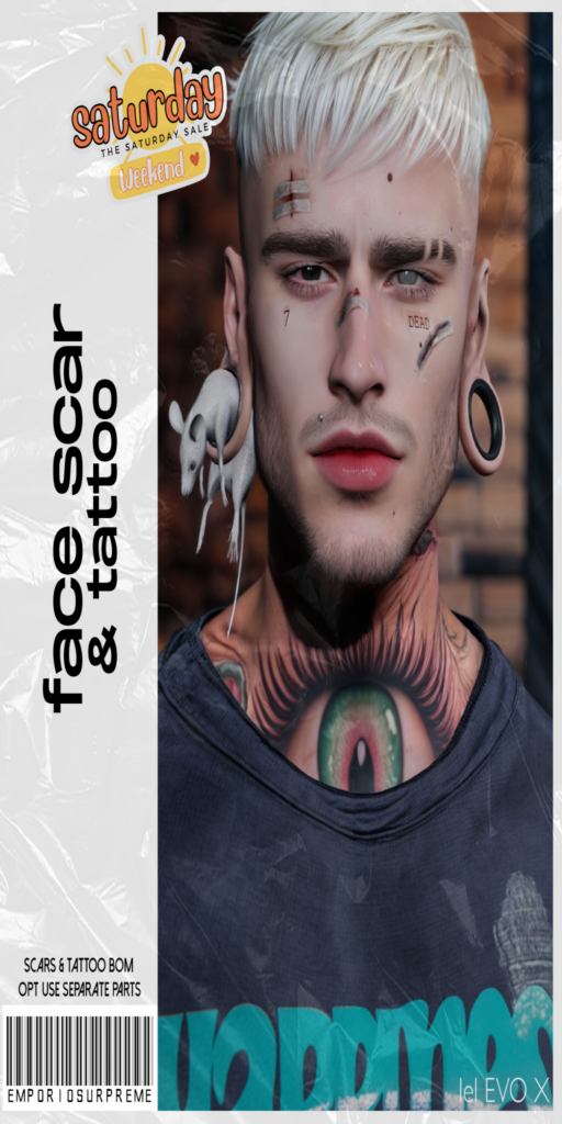 Face Scar &amp; Tattoo - BOM	&lt;a href=&quot;http://maps.secondlife.com/secondlife/Ember%20Island/115/27/3908&quot;&gt;Teleport&lt;/a&gt;
