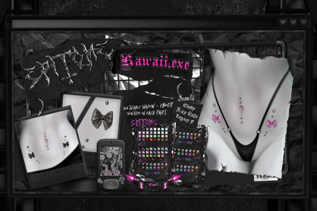 Kawaii.exe Piercings - Legacy/Reborn/+mods, L$275