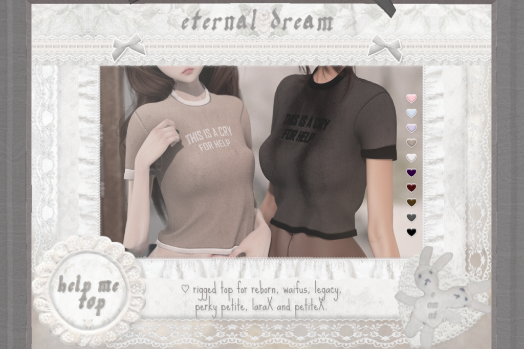 Help Me Top - Legacy/MaitreyaX/Reborn/+mods, L$249 each/L$1360 FP