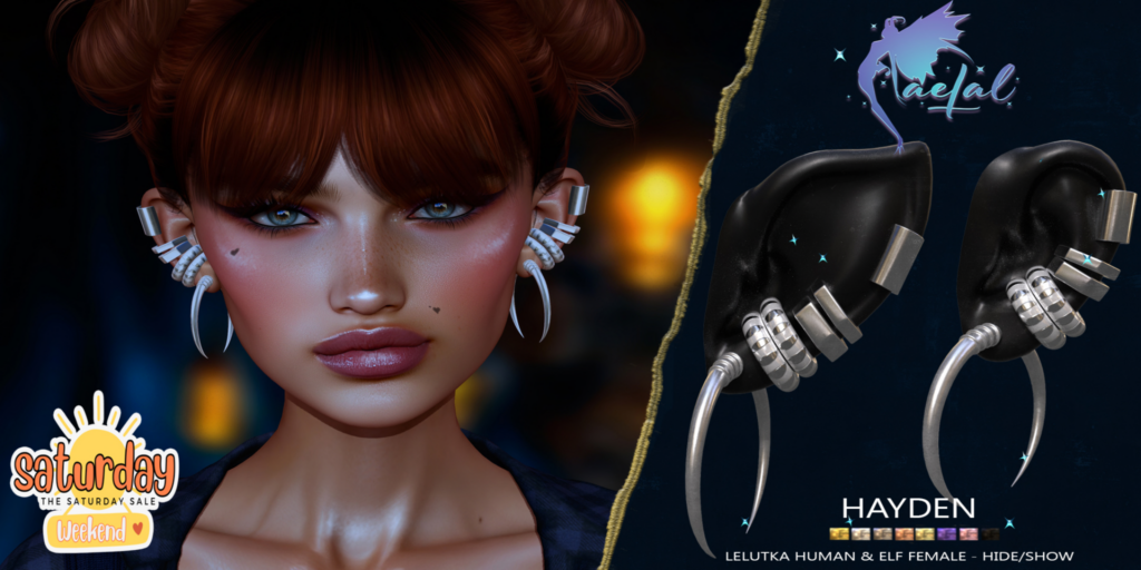 Hayden Earrings - EvoX F Human+Elf	&lt;a href=&quot;http://maps.secondlife.com/secondlife/Cult%20Coven/211/89/45&quot; target=&quot;_blank&quot;&gt;Teleport&lt;/a&gt;