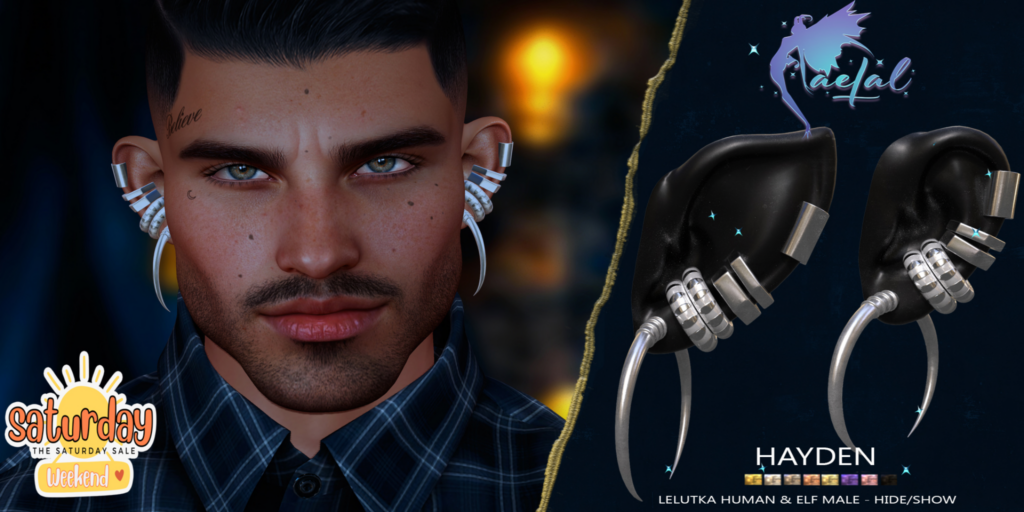 Hayden Earrings - EvoX M Human+Elf	&lt;a href=&quot;http://maps.secondlife.com/secondlife/Cult%20Coven/211/89/45&quot; target=&quot;_blank&quot;&gt;Teleport&lt;/a&gt;