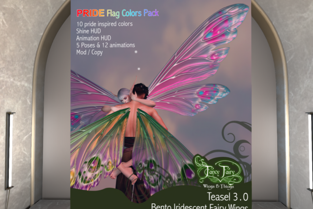 Teasel Fairy Wings PRIDE Flag Pack, L$400