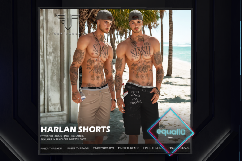 Harlan Shorts - Jake/Legacy/Signature, L$279 each/L$999 FP