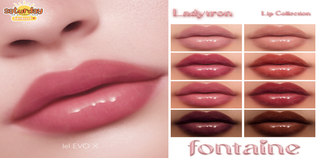 Ladytron Lipstick - EvoX	&lt;a href=&quot;http://maps.secondlife.com/secondlife/VELOUR/64/143/83&quot; target=&quot;_blank&quot;&gt;Teleport&lt;/a&gt;
