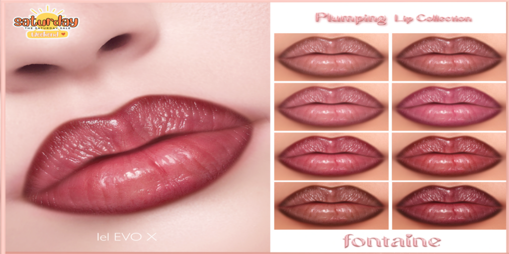 Plumping Lipstick - EvoX	&lt;a href=&quot;https://maps.secondlife.com/secondlife/VELOUR/66/140/83&quot;&gt;Teleport&lt;/a&gt;