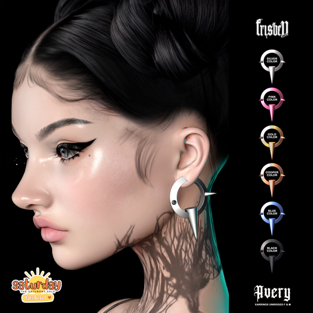 Avery Earrings	&lt;a href=&quot;http://maps.secondlife.com/secondlife/Discovery%20Beach/18/191/1571&quot;&gt;Teleport&lt;/a&gt;