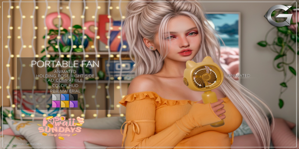 Portable Fan Holdable	&lt;a href=&quot;http://maps.secondlife.com/secondlife/Spruce%20Peak/211/193/24&quot;&gt;Teleport&lt;/a&gt;