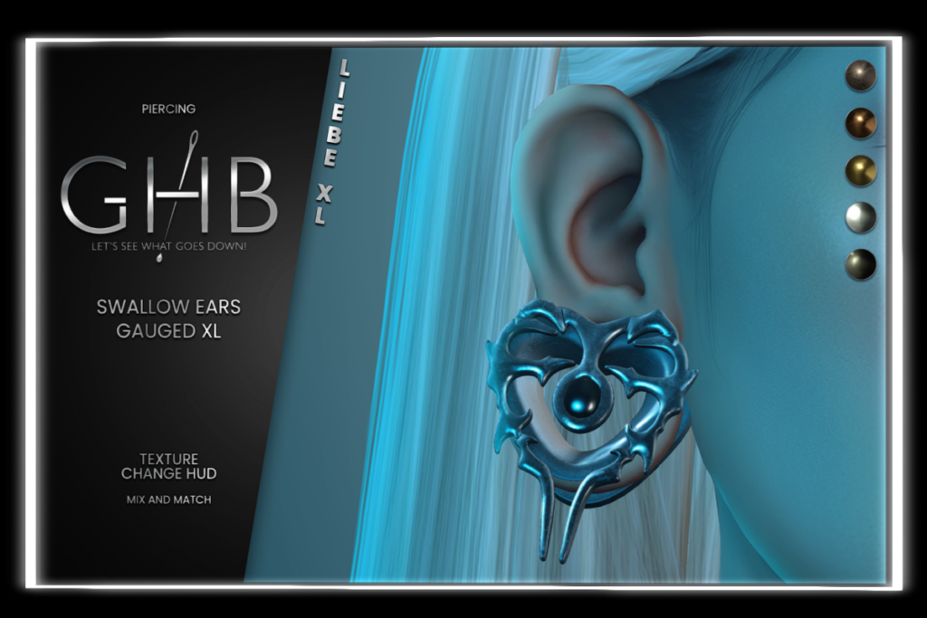 Liebe XL Earrings - Swallow Gauged XL Ears, L$299