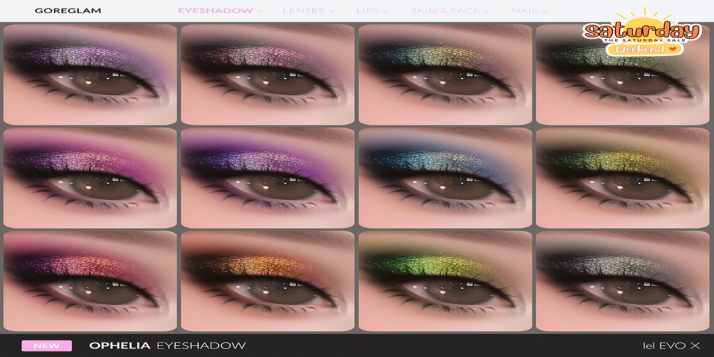Ophelia Eyeshadow - EvoX	&lt;a href=&quot;http://maps.secondlife.com/secondlife/Hidden%20Village/39/80/798&quot;&gt;Teleport&lt;/a&gt;