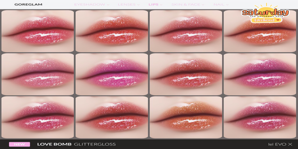 Love Bomb Glittergloss Lipstick - EvoX	&lt;a href=&quot;http://maps.secondlife.com/secondlife/Hidden%20Village/39/80/797&quot; target=&quot;_blank&quot;&gt;Teleport&lt;/a&gt;