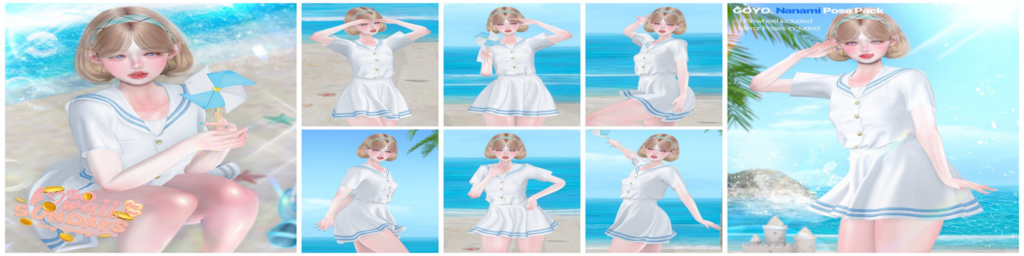 Nanami Poses	&lt;a href=&quot;http://maps.secondlife.com/secondlife/Dear/19/131/753&quot;&gt;Teleport&lt;/a&gt;