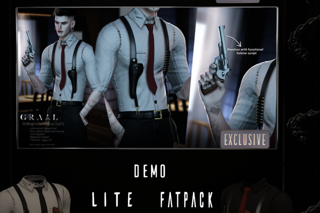 Midnight Detective&#039;s Outfit - Legacy, L$549 Lite/L$1463 FP