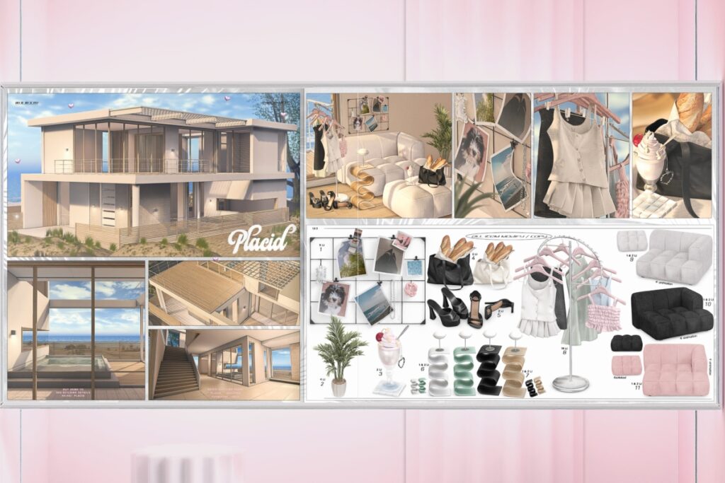 Placid House &amp; Decor, L$199-L$899 each/L$2899 FP