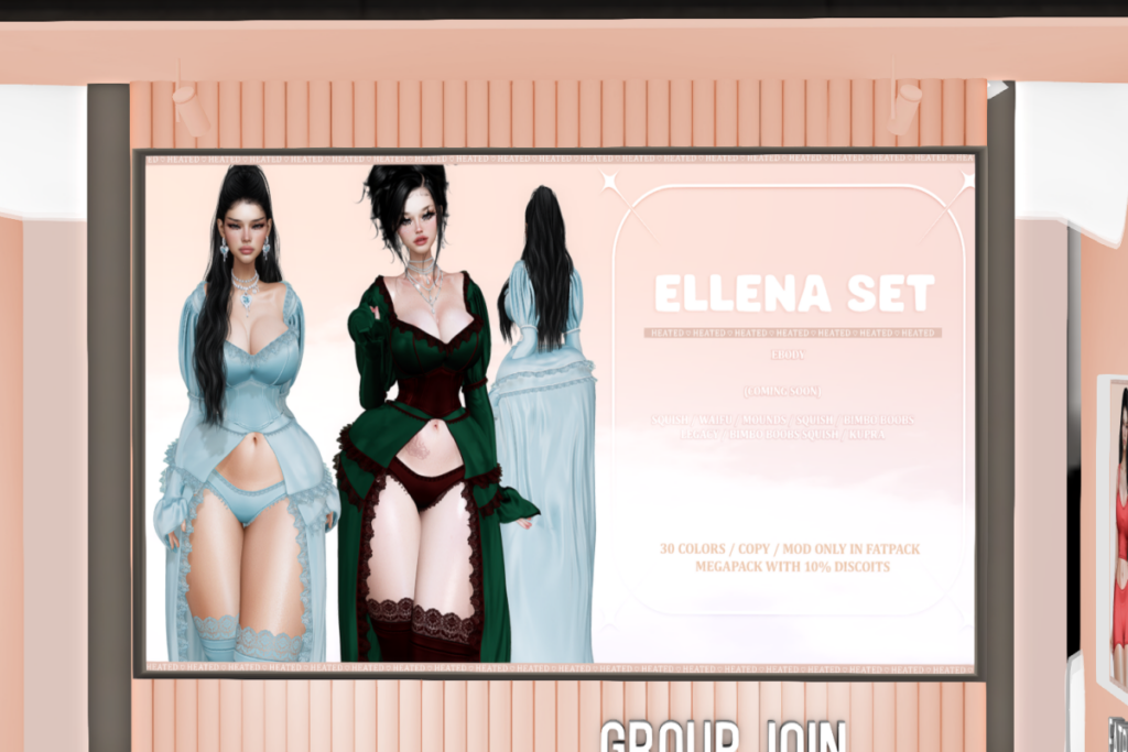 Ellena Set - Reborn, L$350 each/L$1450 FP
