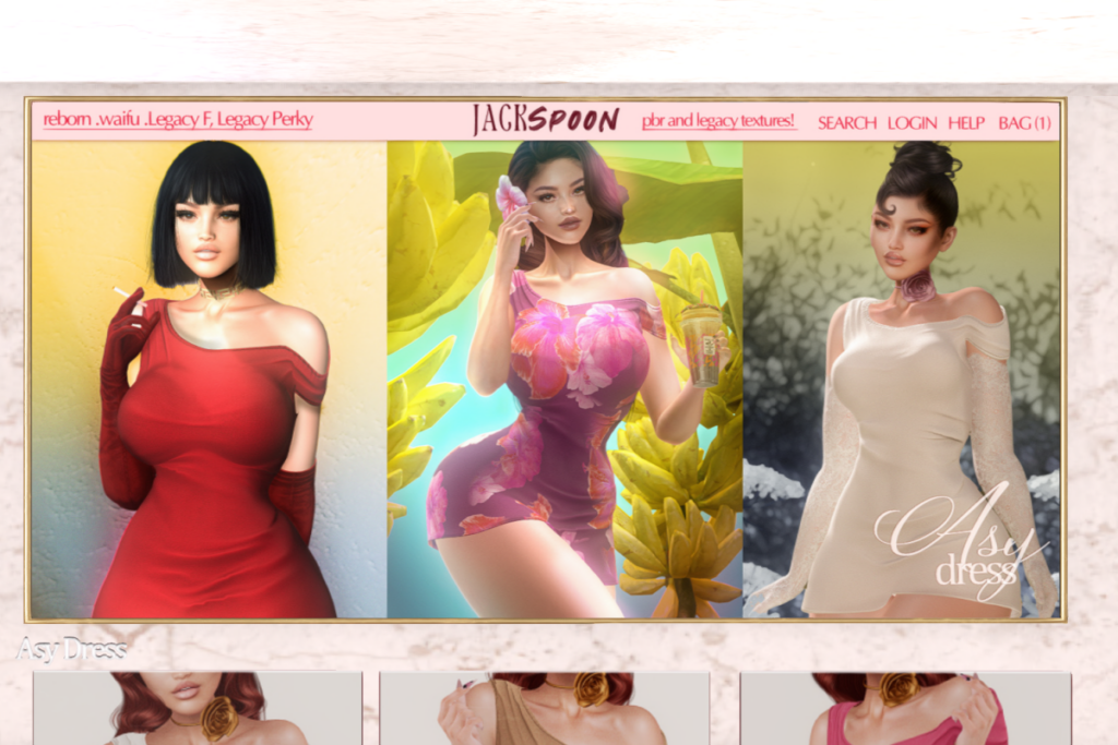 Asy Dress - Legacy/Reborn/+mods, L$249 each/L$899 FP