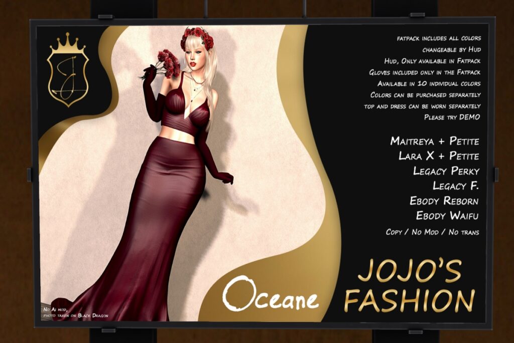 Oceane Outfit - Legacy/Maitreya/Reborn/+mods, L$249 each/L$1245 FP