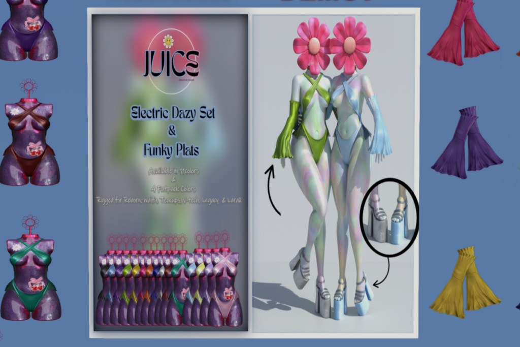 Electric Dazy Set &amp; Funky Plats - Legacy/MaitreyaX/Reborn/+mods, L$250-L$300 each/L$999-L$1599 each FP