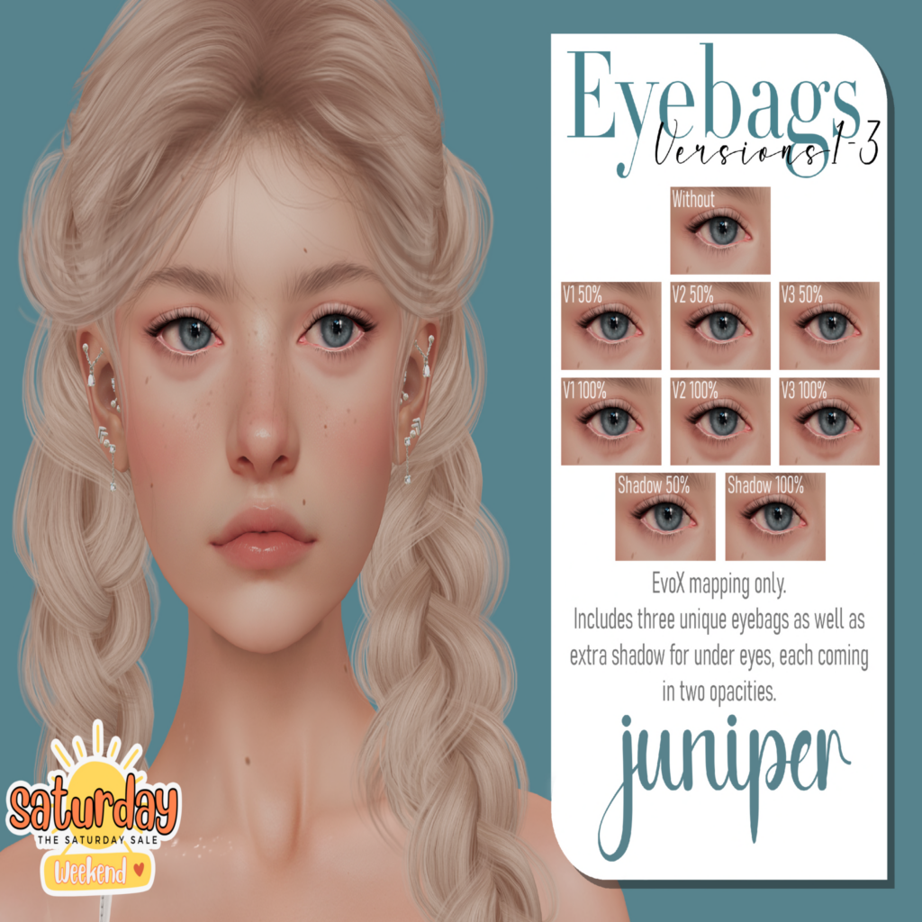 Eyebags V3 Cosmetics - EvoX	&lt;a href=&quot;http://maps.secondlife.com/secondlife/Rosewood/202/206/1501&quot;&gt;Teleport&lt;/a&gt;