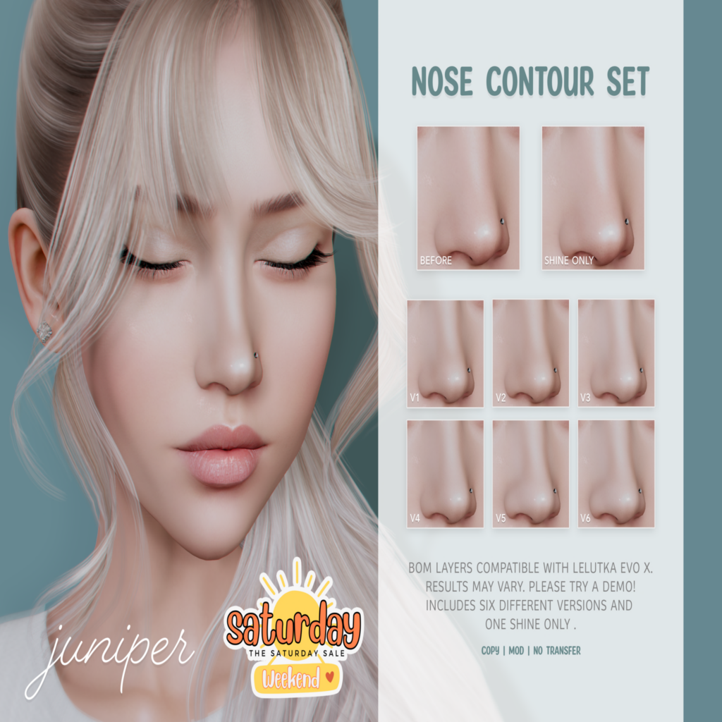 Nose Contour Cosmetics - EvoX	&lt;a href=&quot;http://maps.secondlife.com/secondlife/Rosewood/202/206/1501&quot;&gt;Teleport&lt;/a&gt;