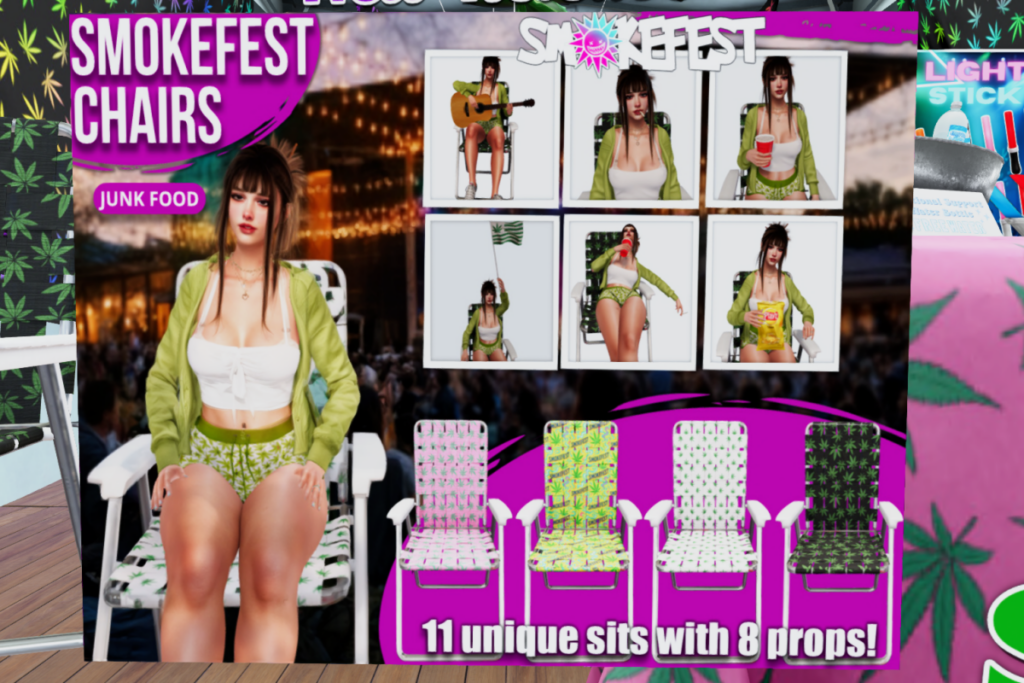 Smokefest Chairs, L$375 each/L$1475 FP