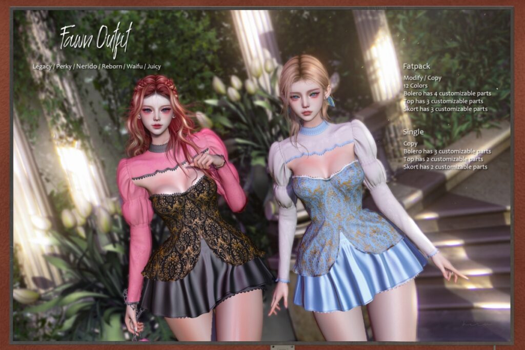 Fawn Outfit - Legacy/Reborn/+mods, L$250 each/L$1000 each FP