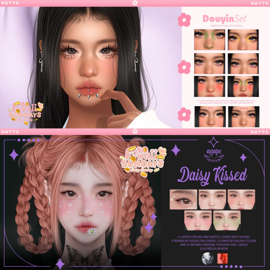 Douyin Set - EvoX | Daisy Kissed Cosmetics - EvoX/Genus	&lt;a href=&quot;https://maps.secondlife.com/secondlife/Dark%20Desires/241/202/25&quot;&gt;Teleport&lt;/a&gt;