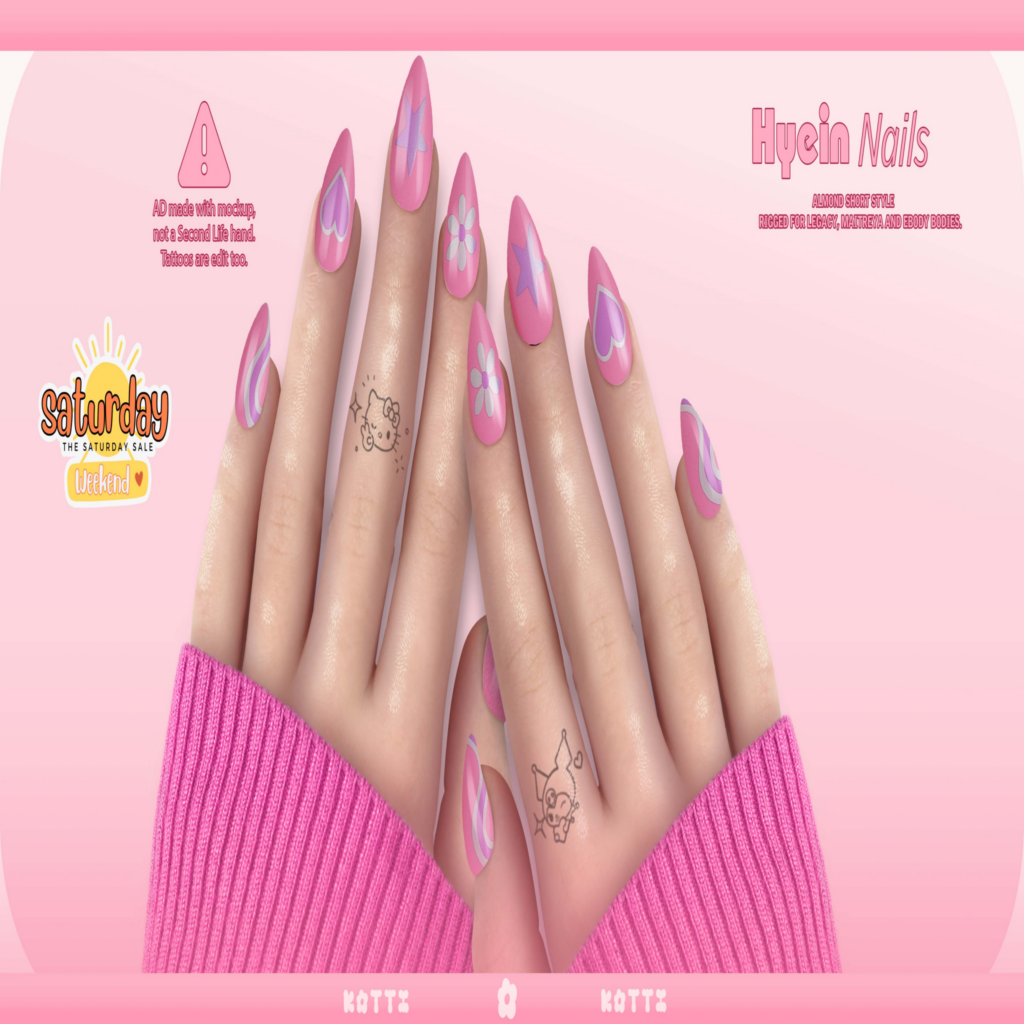 Hyein Mesh Nails - Legacy/Maitreya/Reborn	&lt;a href=&quot;http://maps.secondlife.com/secondlife/Dark%20Desires/204/205/25&quot; target=&quot;_blank&quot;&gt;Teleport&lt;/a&gt;