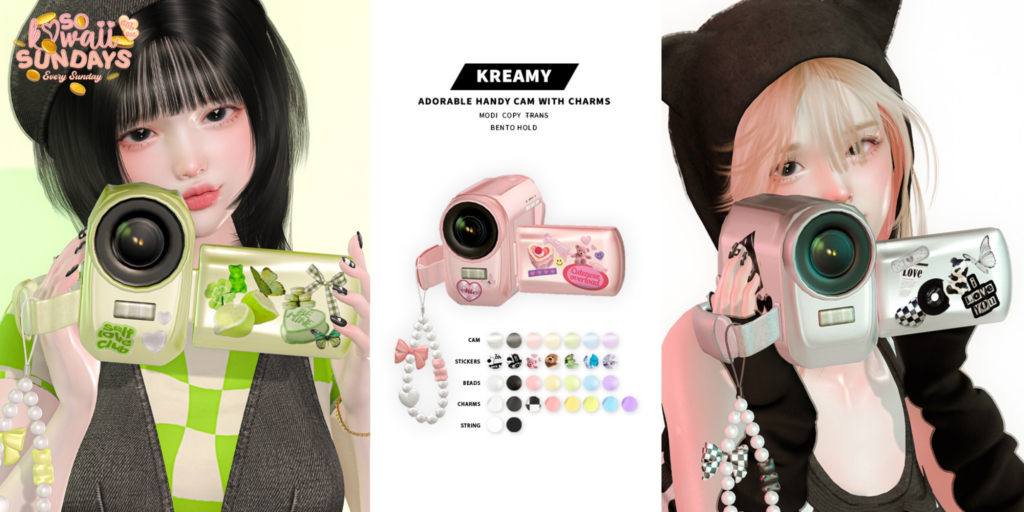 Adorable Handy Cam With Charms Holdable	&lt;a href=&quot;https://maps.secondlife.com/secondlife/Stay/185/20/900&quot;&gt;Teleport&lt;/a&gt;