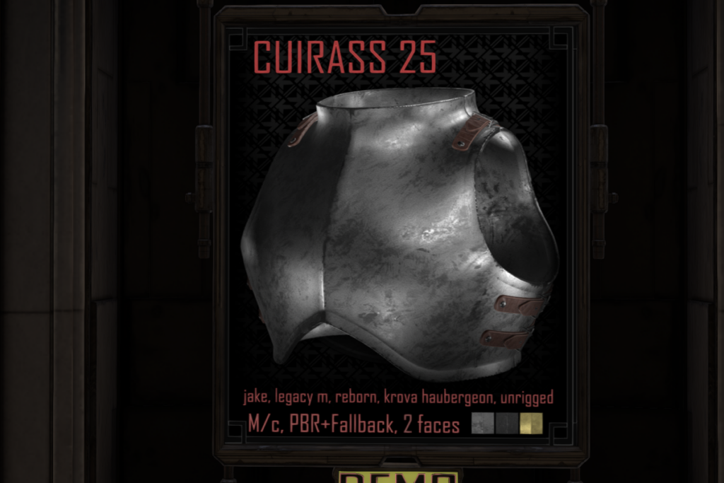 Cuirass 25 - Jake/Krova Haubergeon/Legacy M/Reborn/unrigged, L$500