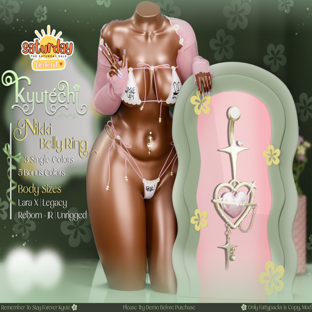Nikki Belly Ring - Legacy/MaitreyaX/Reborn/unrigged/+mods	&lt;a href=&quot;http://maps.secondlife.com/secondlife/Holiday%20Cove/89/129/26&quot;&gt;Teleport&lt;/a&gt;