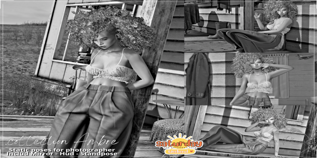 Collection Ambre Poses	&lt;a href=&quot;http://maps.secondlife.com/secondlife/Bilby/206/77/69&quot; target=&quot;_blank&quot;&gt;Teleport&lt;/a&gt;